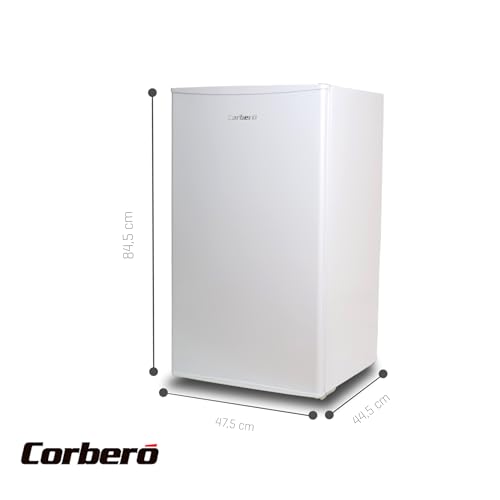 Corberó - Frigorífico 1 Puerta | CF1PM8024 | 80L | Congelador 12L | Crisper | Descongelación Manual | 4 Estrellas | Estantes de Cristal | 41 Db | Inox