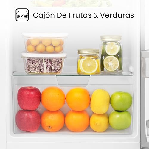 Hisense MUR48082E- Frigorífico Una Puerta, Table Top, Congelador, Class E, Capacidad 82L con 87 cm Alto, Congelador Freeze Zone, Cajón frutas y verduras, Silencioso 36 dBA, Color Blanco