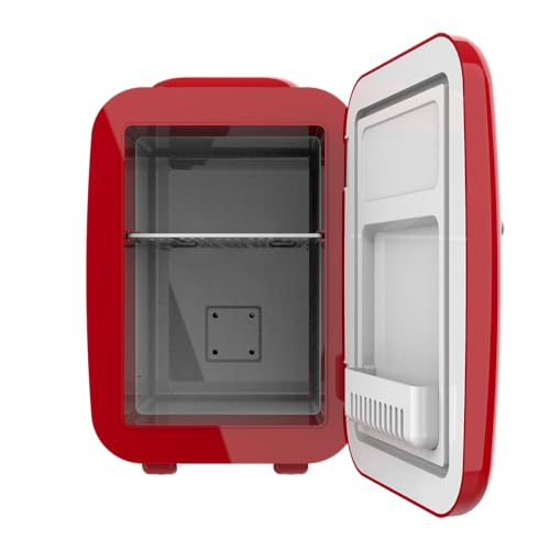 Cecotec Bolero MiniCooling Mini Nevera 4L Roja, 12V-220V, para Coche y Caravana, Función Enfriamiento y Calentamiento, 7-65