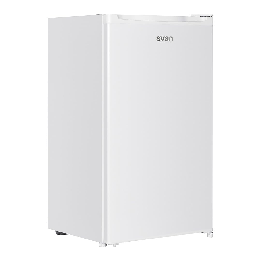 SVAN Frigorífico Refrigerador Blanco SR84501E. Capacidad 88 Litros, Puerta Reversible, Bajo Nivel Sonoro, Eficiencia Energética Clase E