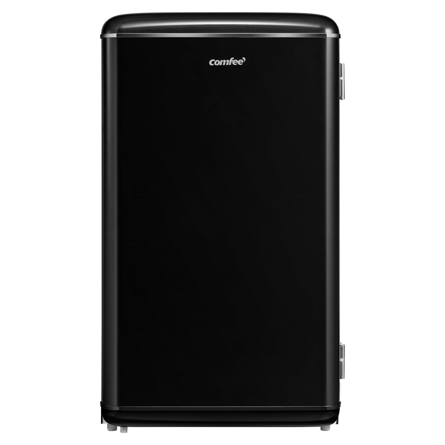 Comfee' RCD93BL2EURT(E) Refrigerador Bajo Encimera, 93L, Refrigerador Retro Independiente con Compartimento Enfriador, Termostatos Ajustables, Luz LED, Negro