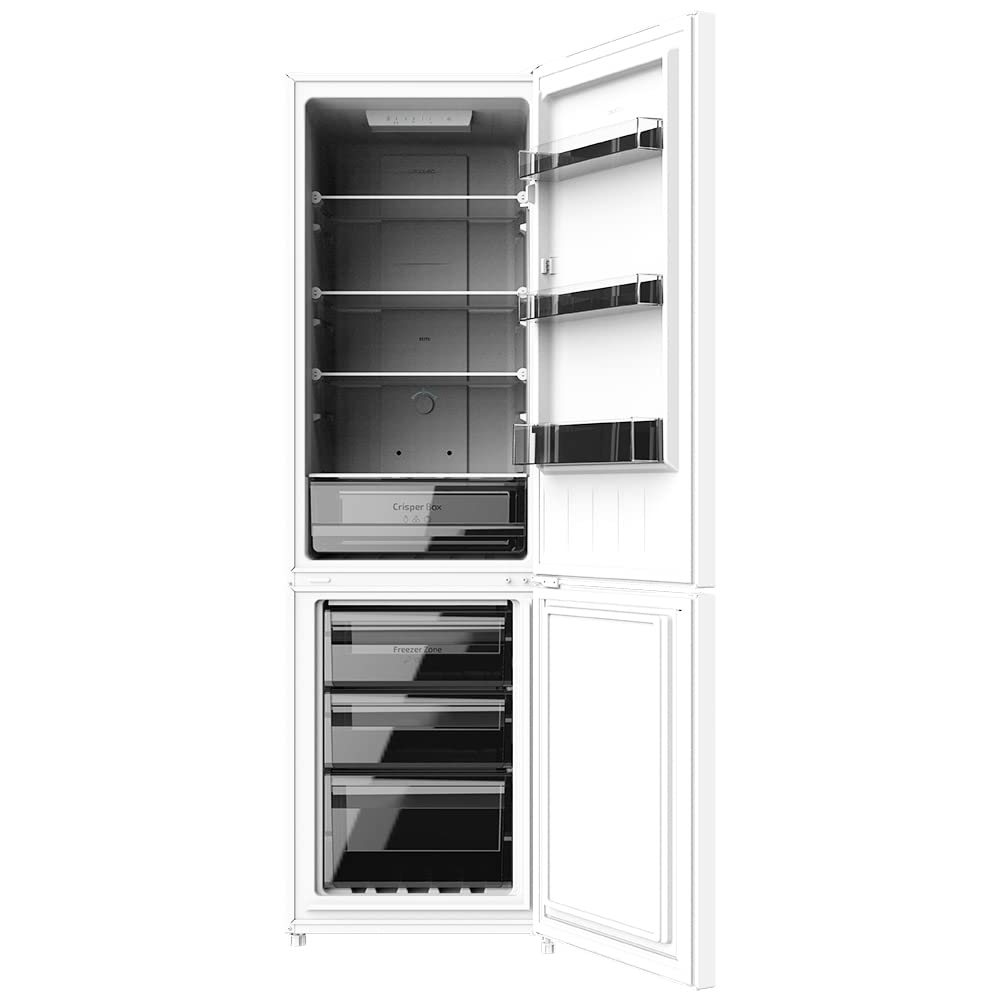 Cecotec Frigorífico Combi 2 Puertas Bolero CoolMarket Combi 250 White D. 250 L, Altura 181 cm y 55 cm de Ancho, Bajo Consumo, Sistema Multi Air Flow, Total No frost y 2 Cajones