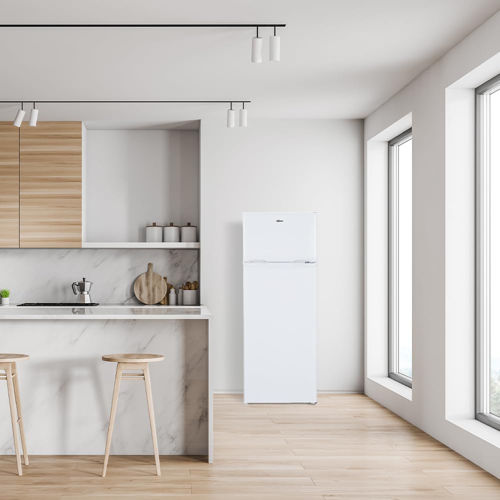 NILSON Frigorífico 2 Puertas Blanco NF145500E. Capacidad 206 Litros, Puerta Reversible, Bajo Nivel Sonoro, Eficiencia Energética Clase E
