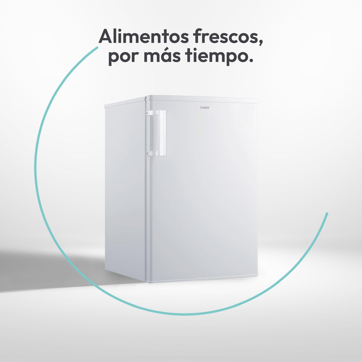 Candy CCTLS 544WHN - Frigorífico Mini, Bajo Encimera, Alto 85cm, Capacidad 125L, Tecnología Estática, Cajón Verdulero, Control Temperatura Mecánico, Iluminación LED, Puerta Reversible, 40DB, Blanco