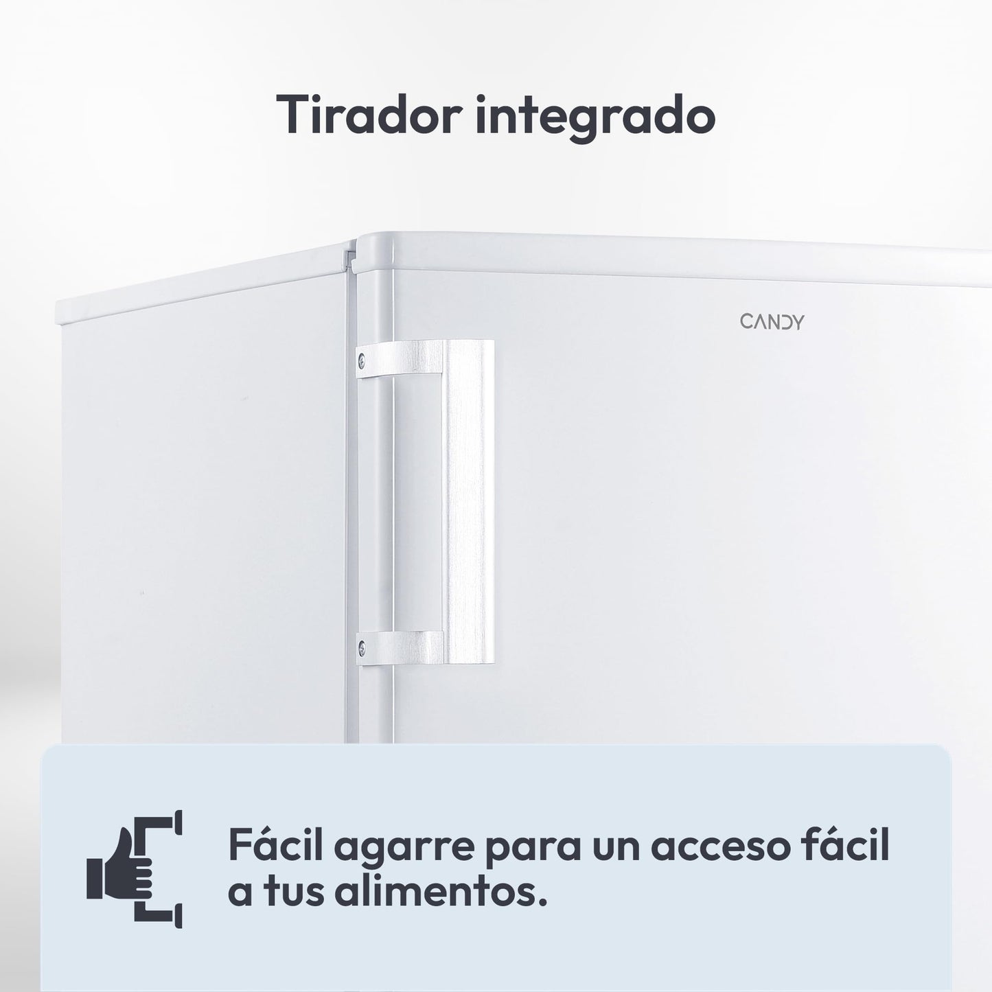 Candy CCTLS 544WHN - Frigorífico Mini, Bajo Encimera, Alto 85cm, Capacidad 125L, Tecnología Estática, Cajón Verdulero, Control Temperatura Mecánico, Iluminación LED, Puerta Reversible, 40DB, Blanco
