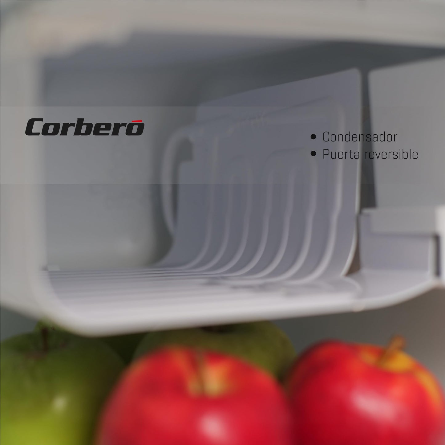 Corberó Mini Bar 43L Negro, Estático, Rango de Temperatura 1-10 ºC, Puerta Reversible, Bajo Ruido 41 dB, Clase Energética E