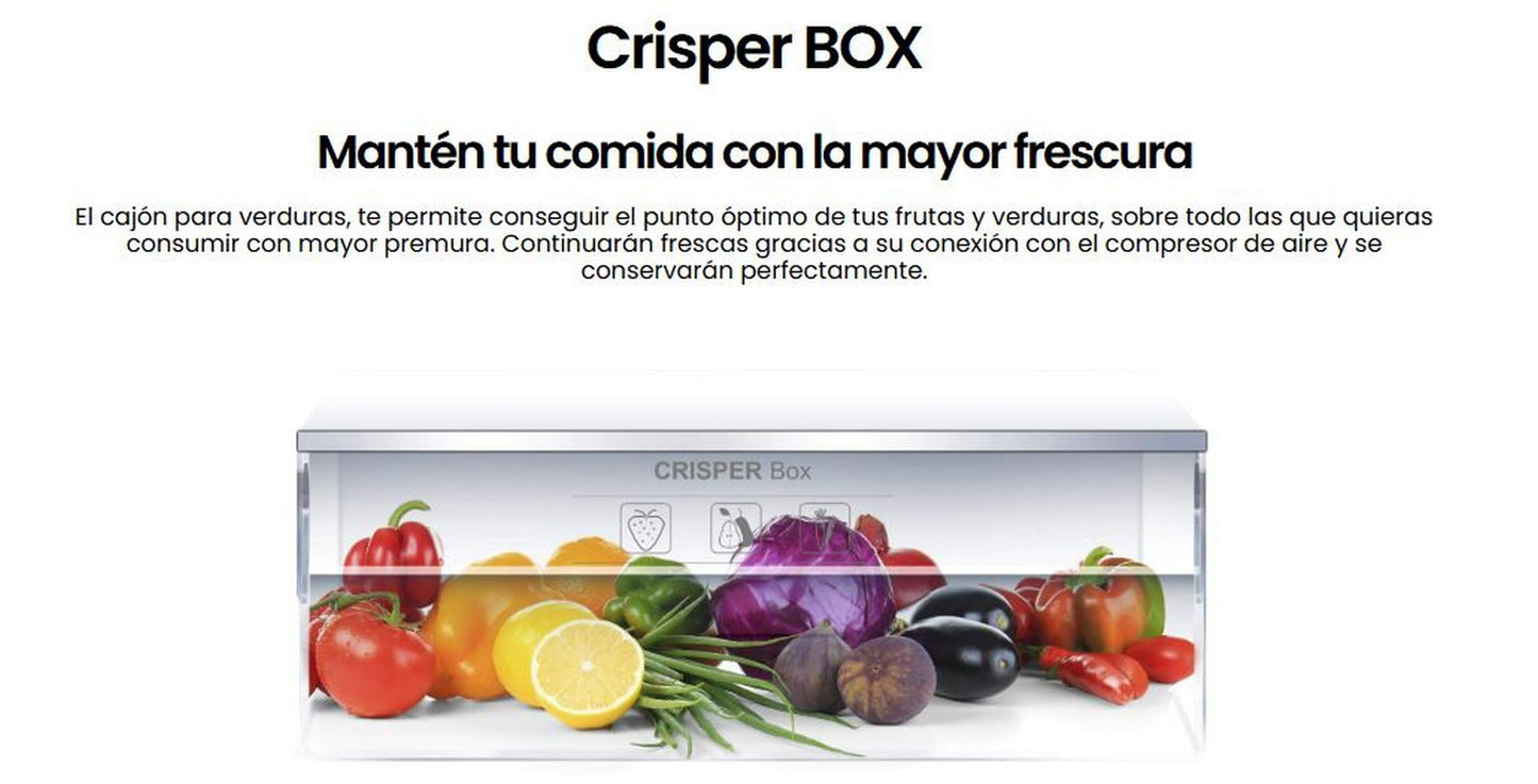 INFINITON | Frigorifico FG-A82I2P | Dos Puertas | Capacidad 85 L | Descongelación DEFROST | Alto 85 Cm | Clase Energética A+ /F | Temperatura Regulable | Color Inox |