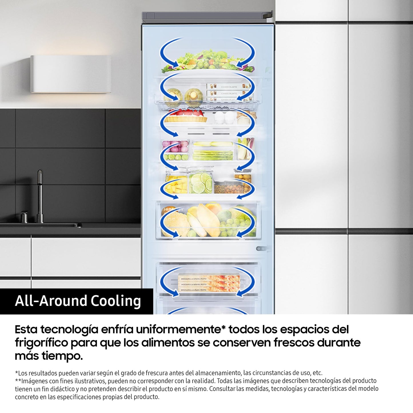 Samsung Frigorífico Combi IA 185.5cm Balda Botellero, Dispensador de agua 341L Clase D Plata RB34C632DSA/EF