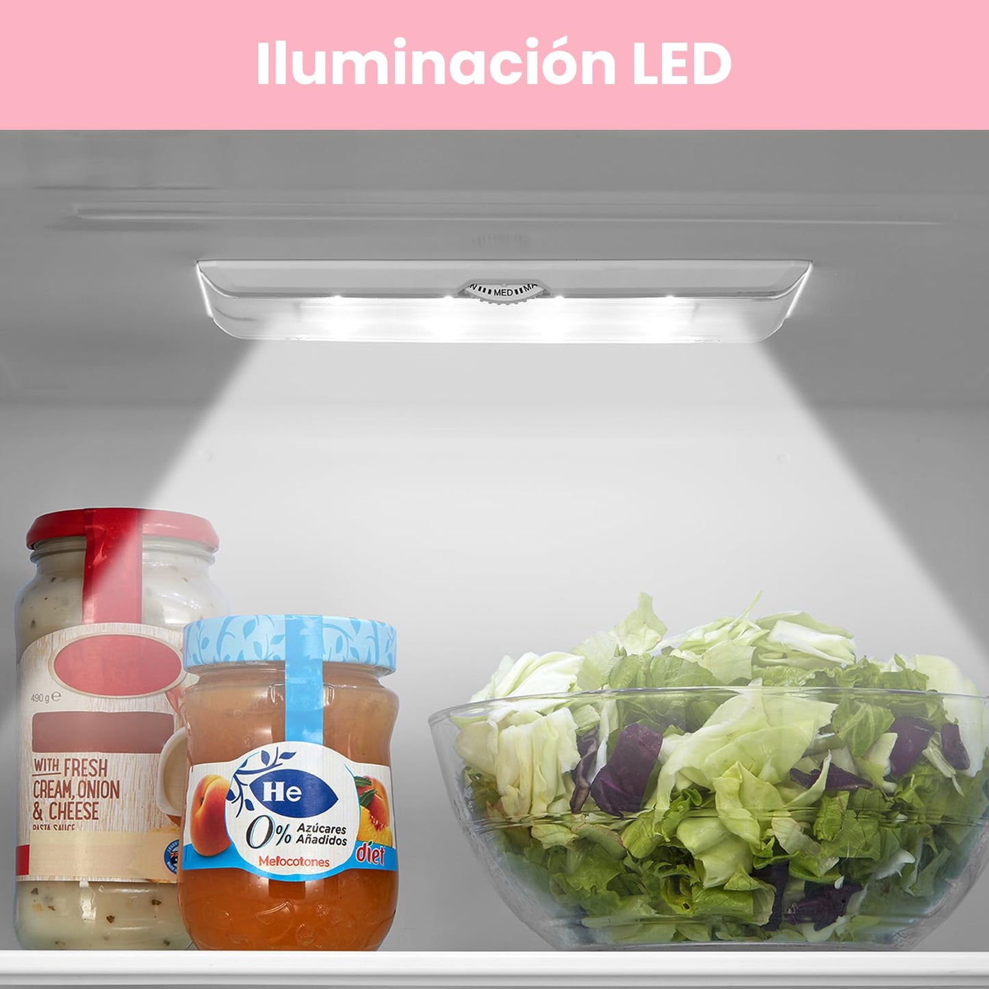 Comfee' RCB359IX2 Frigorífico combinado, 262L, Gran capacidad, Low frost, Altura 177,3 cm, Bajo nivel de ruido 39 dB, Luz LED, Temperatura regulable, Acero inoxidable[Clase E]